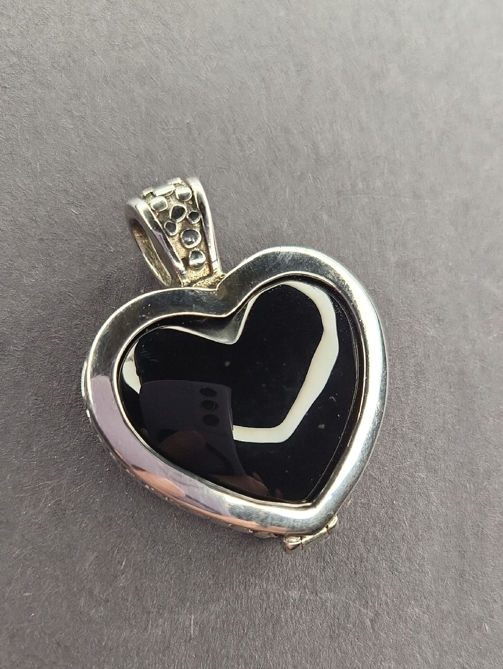 Vintage Red Jasper Heart Pendant